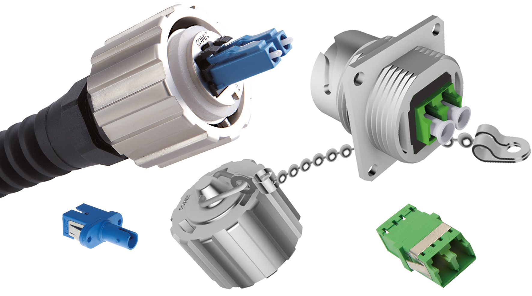 IP67 Fiber Optic LC Duplex & Adapter